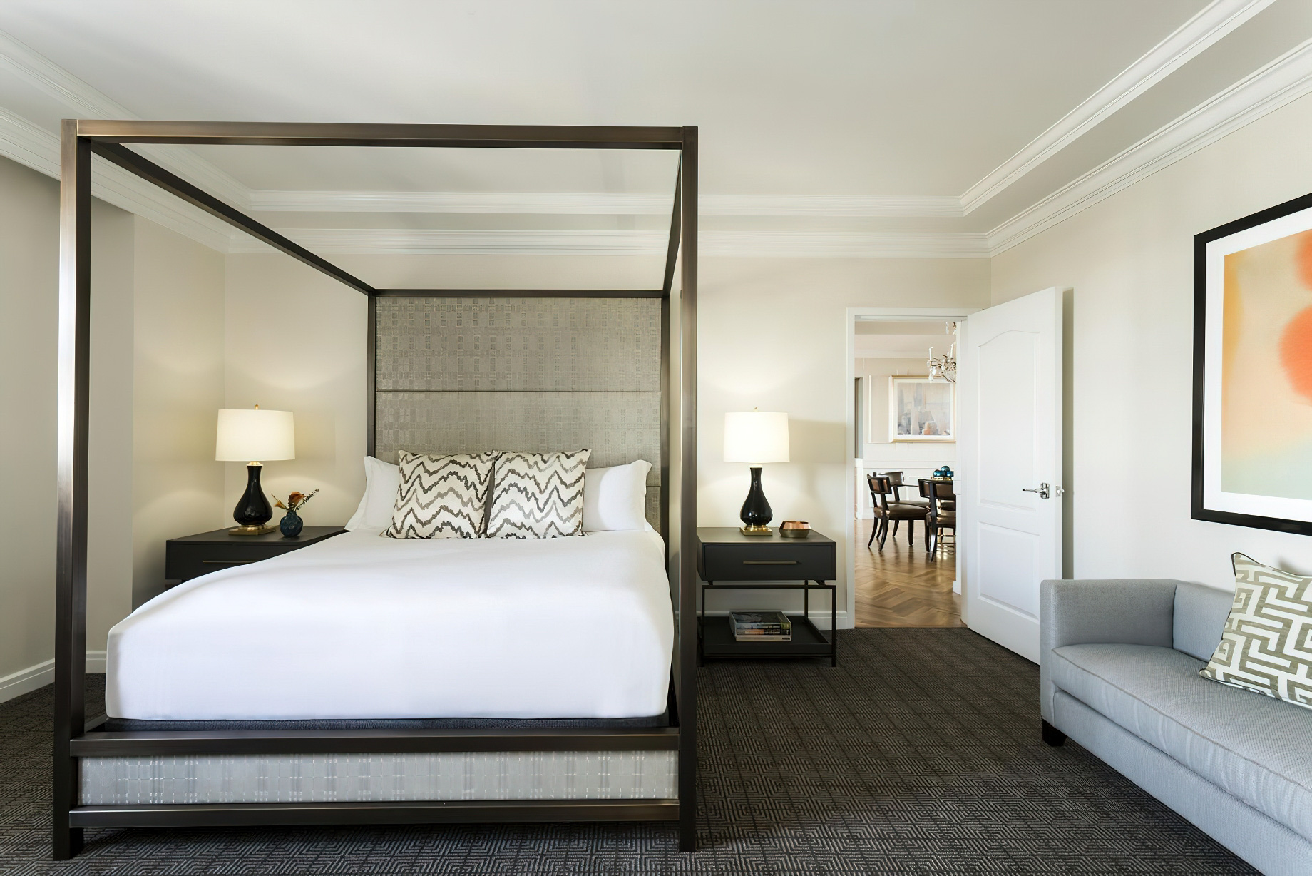 The Ritz-Carlton, Philadelphia Hotel – Philadelphia, PA, USA – Ritz-Carlton Suite Bedroom Interior