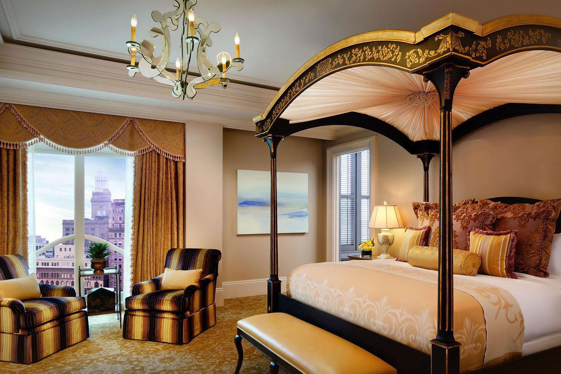 The Ritz-Carlton, New Orleans Hotel – New Orleans, LA, USA – Ritz-Carlton Suite Bedroom
