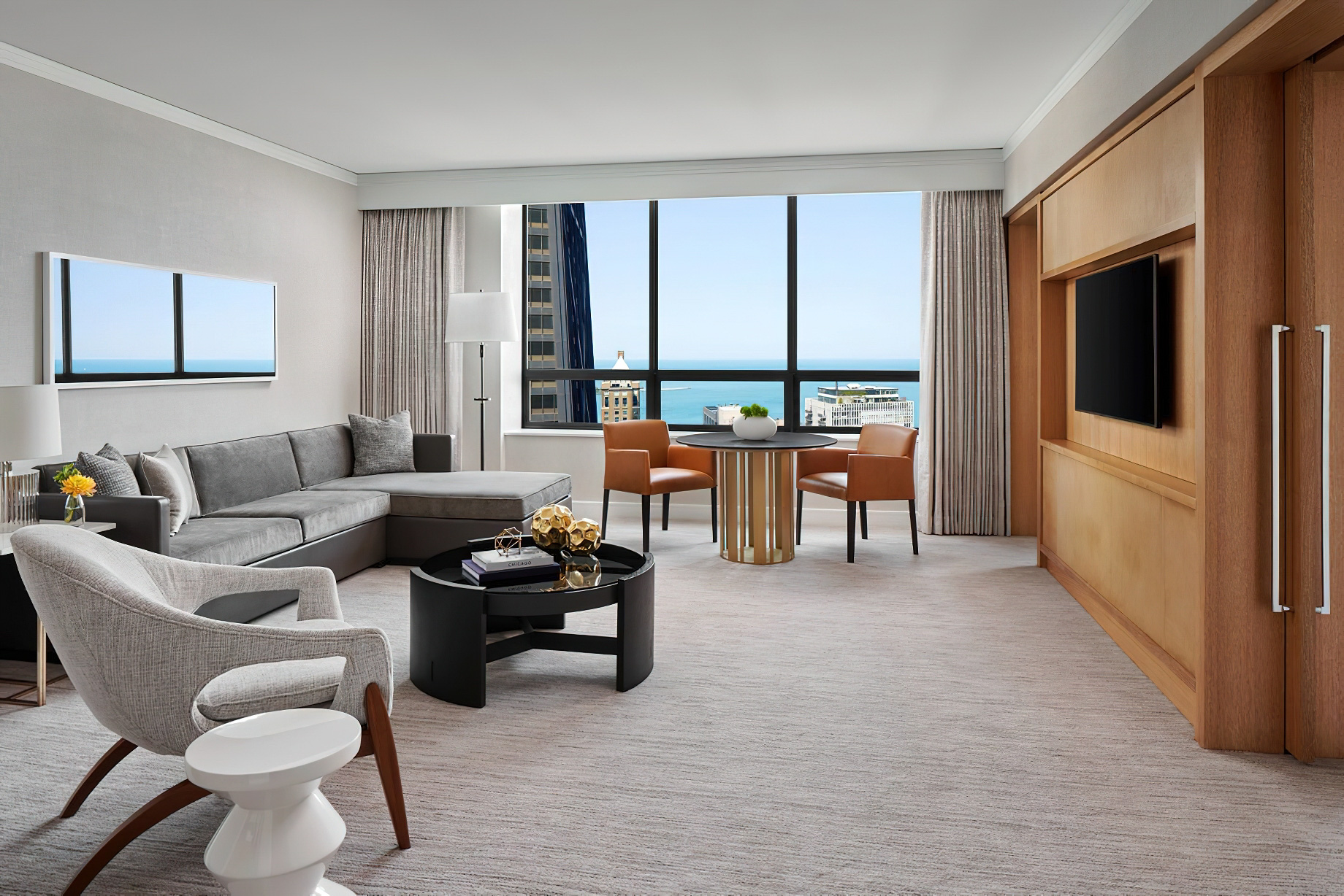 The Ritz-Carlton, Chicago Hotel – Chicago, IL, USA – Gold Coast Suite Living Room