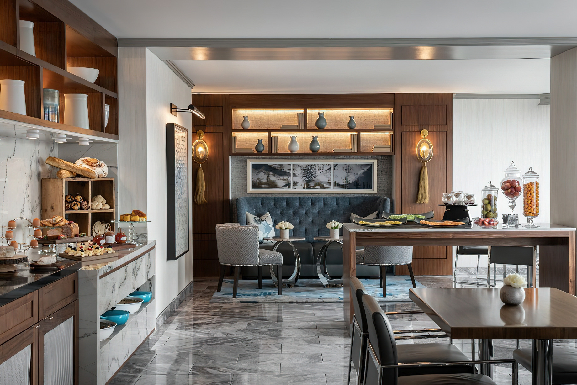 The Ritz-Carlton, Atlanta Hotel - Atlanta, GA, USA - Club Lounge Food Presntation