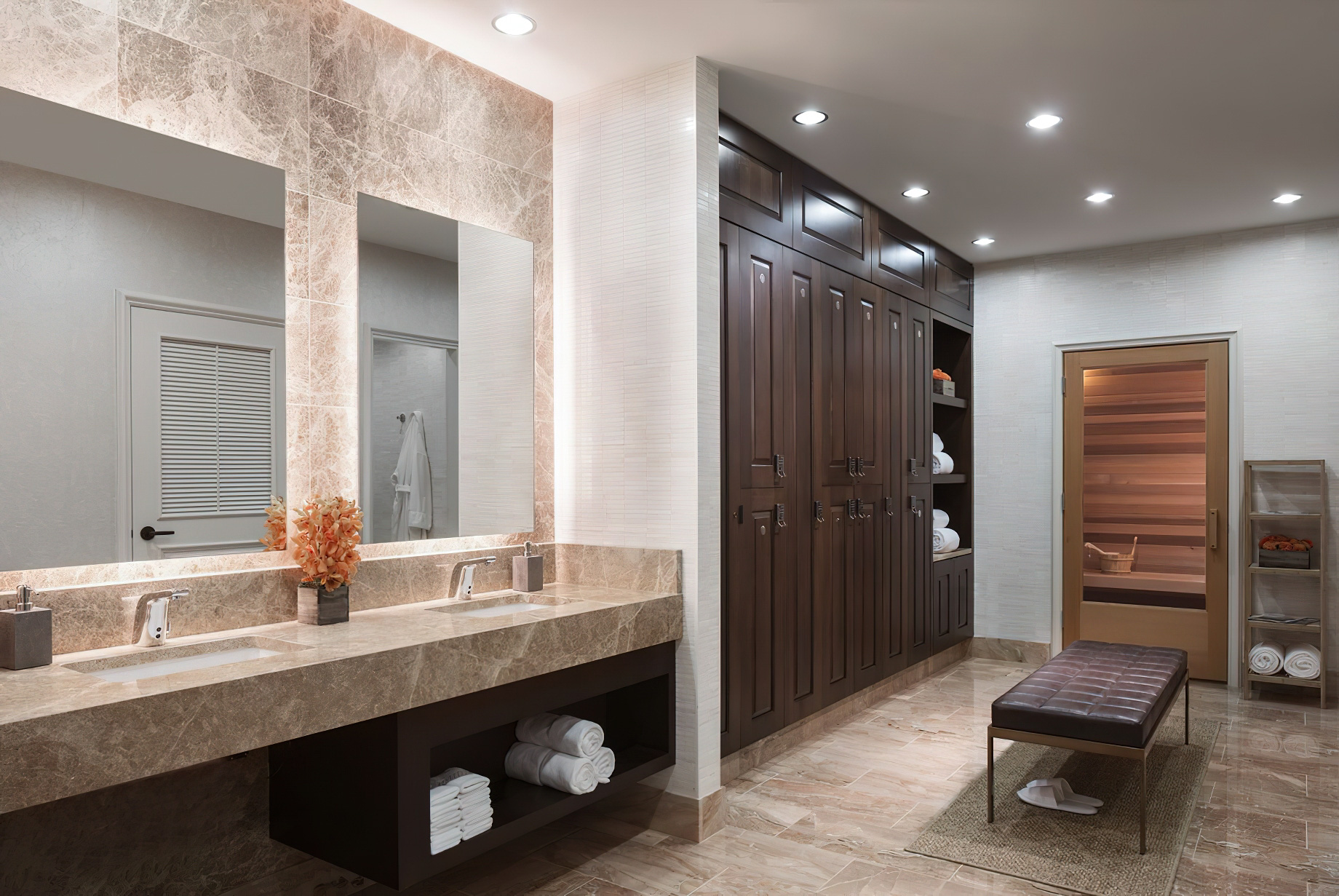 The Ritz-Carlton, Cleveland Hotel - Clevelend, OH, USA - Core Fitness Club Locker Room