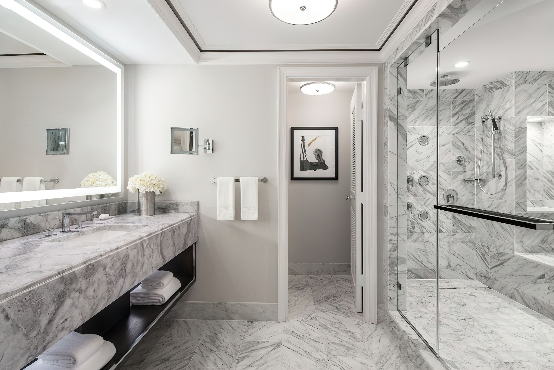 The Ritz-Carlton, St. Louis Hotel - St. Louis, MO, USA - Ritz-Carlton Suite Bathroom Shower