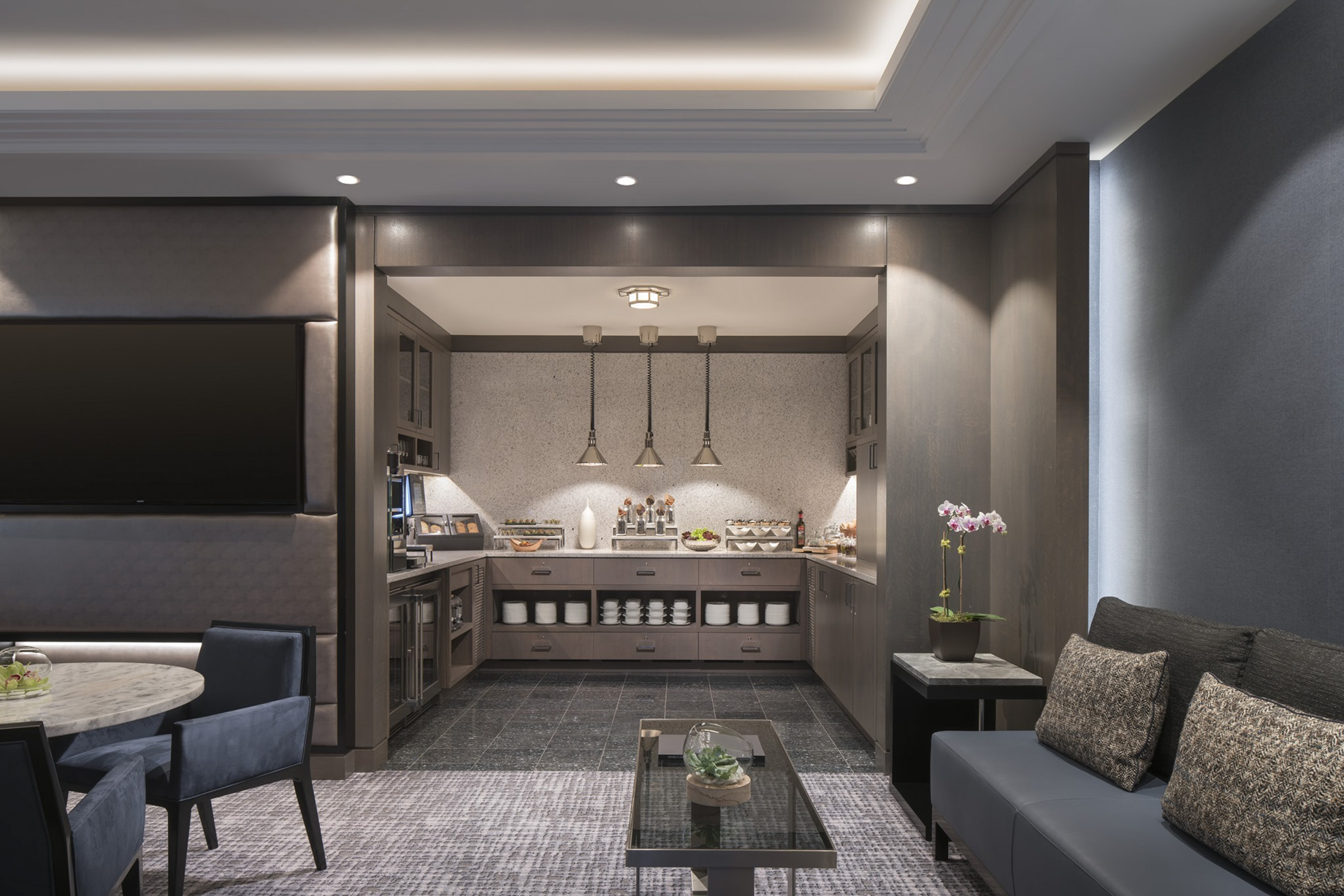 The Ritz-Carlton, Cleveland Hotel – Clevelend, OH, USA – Club Lounge Food and Beverage Station