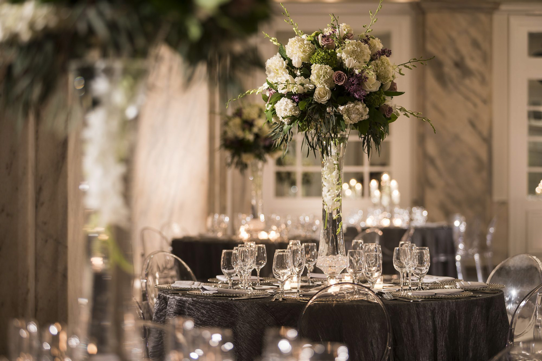 The Ritz-Carlton, Philadelphia Hotel - Philadelphia, PA, USA - Ballroom Table Setting