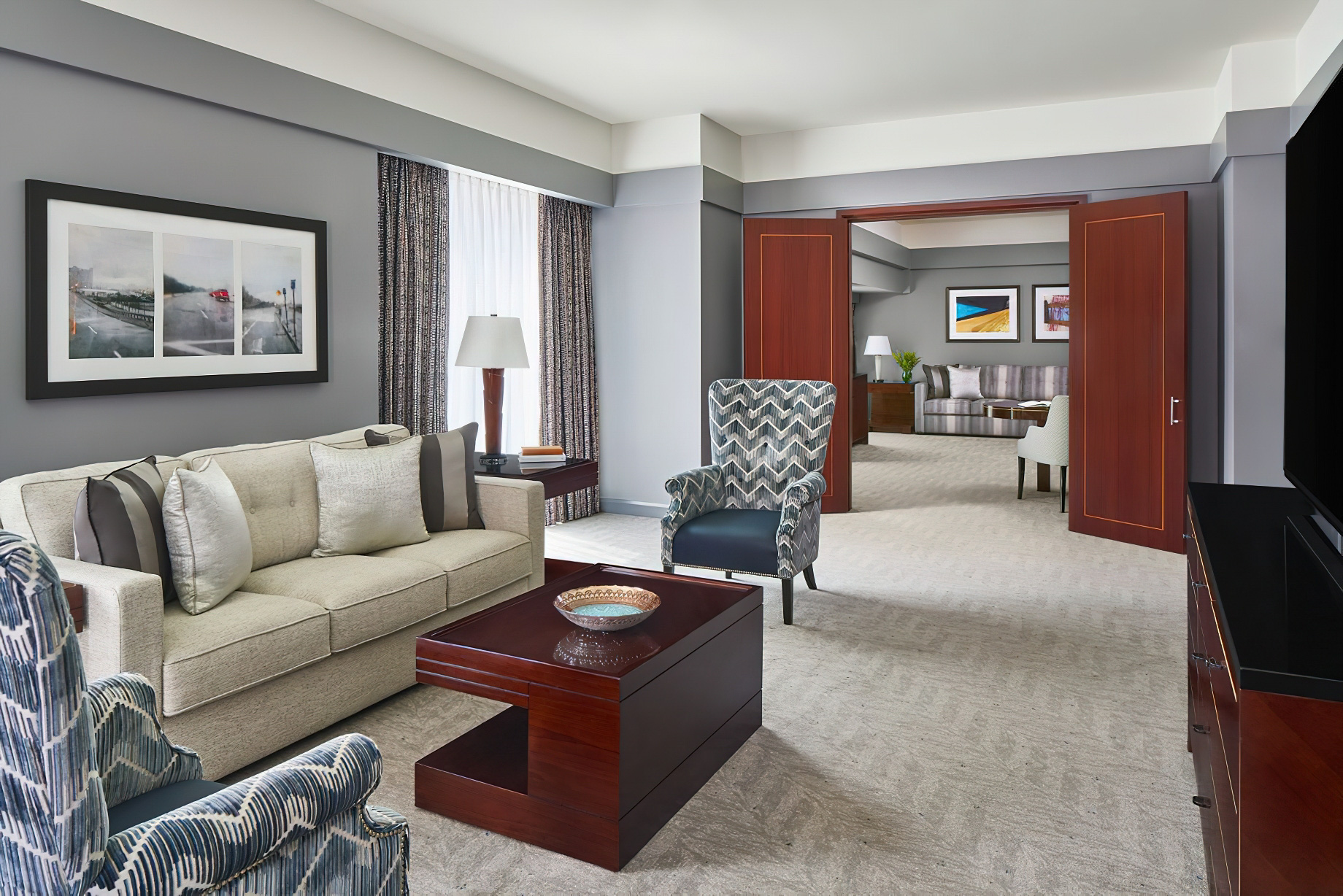 The Ritz-Carlton, Charlotte Hotel – Charlotte, NC, USA – Uptown Suite Living Area