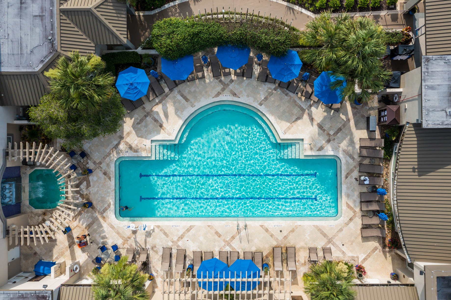 The Ritz-Carlton, Amelia Island Resort – Fernandina Beach, FL, USA – Spa Exterior Pool Overhead View