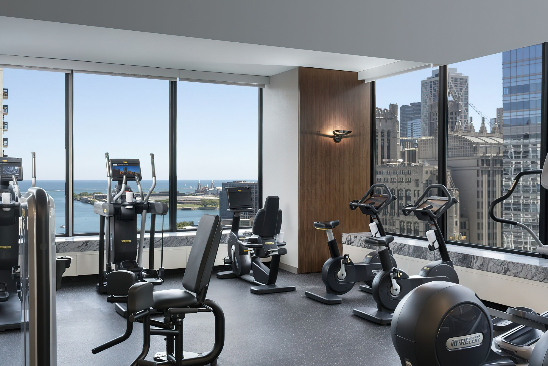 The Ritz-Carlton, Chicago Hotel – Chicago, IL, USA – Fitness Center View