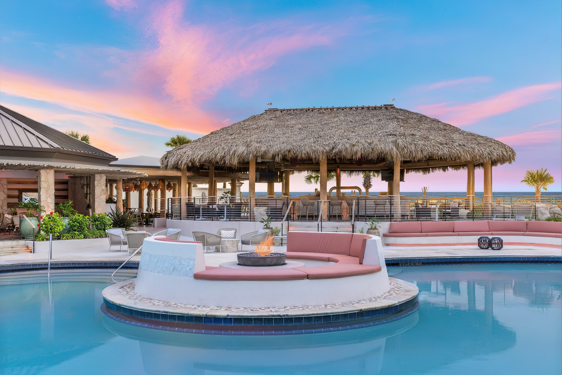 The Ritz-Carlton, Amelia Island Resort - Fernandina Beach, FL, USA - Coquina Restaurant Poolside Sunset