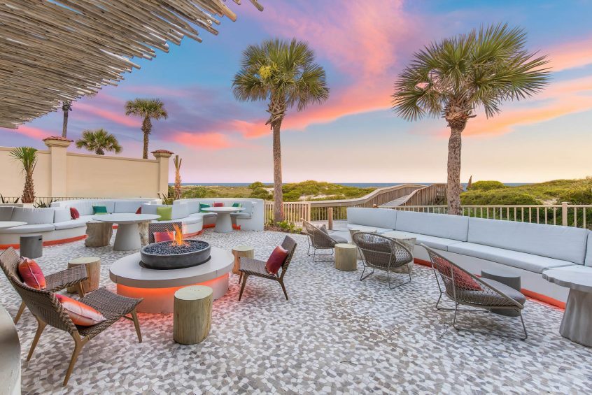 The Ritz-Carlton, Amelia Island Resort - Fernandina Beach, FL, USA - Coquina Restaurant Patio Sunset