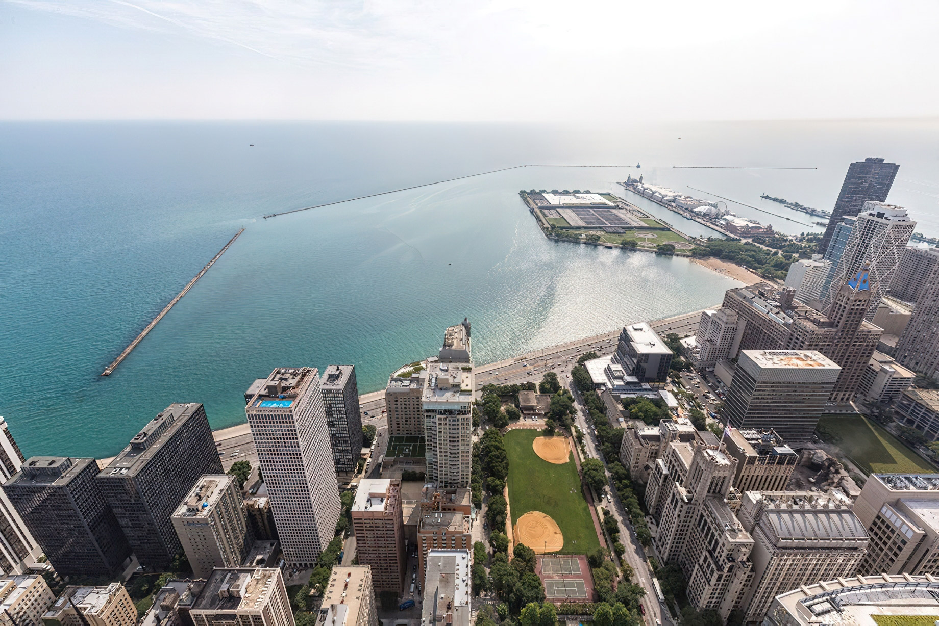 The Ritz-Carlton, Chicago Hotel – Chicago, IL, USA – Downtown Chicago Aerial View