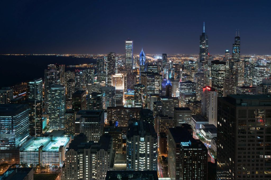 The Ritz-Carlton, Chicago Hotel - Chicago, IL, USA - Downtown Chicago Skyline Night