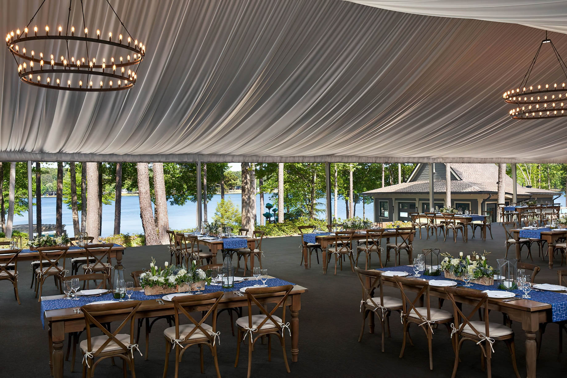 122 – The Ritz-Carlton Reynolds, Lake Oconee Resort – Greensboro, GA, USA – Forest Tent Wedding Reception