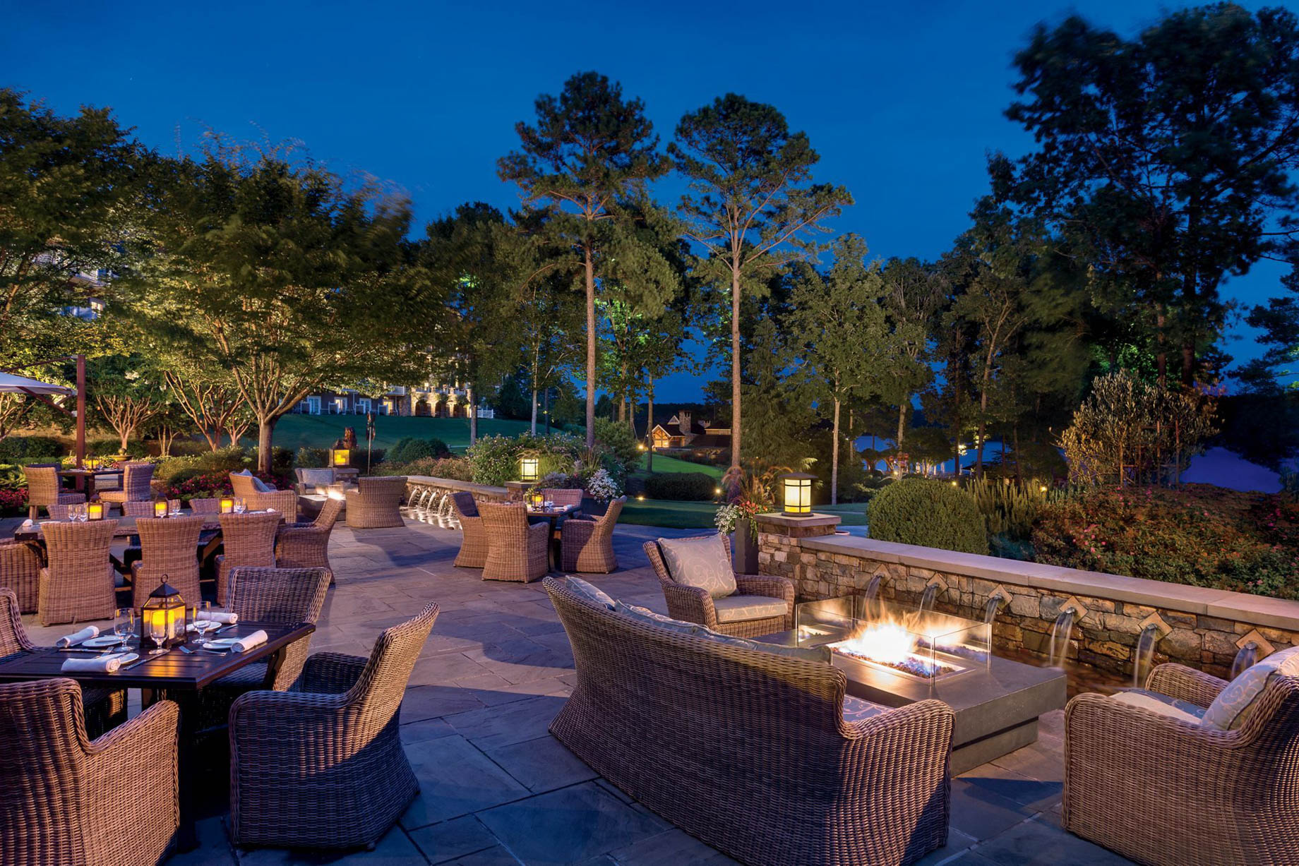 139 – The Ritz-Carlton Reynolds, Lake Oconee Resort – Greensboro, GA, USA – Outdoor Terrace Dining Night