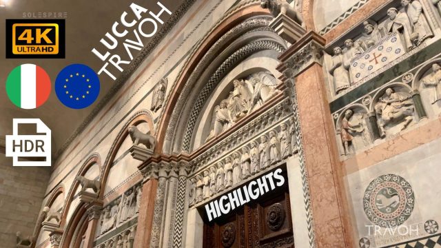 Lucca Highlights - Tuscany, Italy City Culture - Walking Tour - ASMR Ambience - 4K HDR Travel