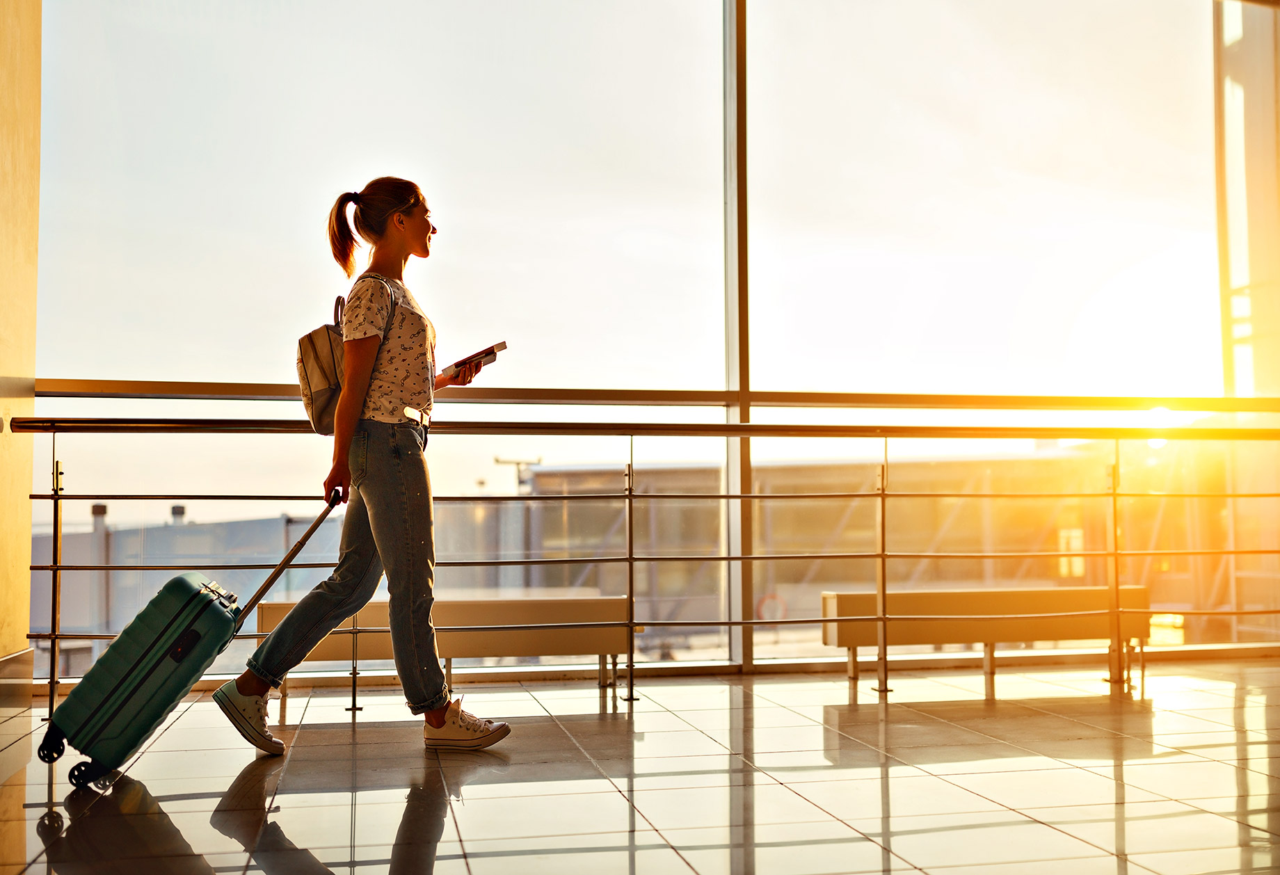 Young Female Traveller at the Airport