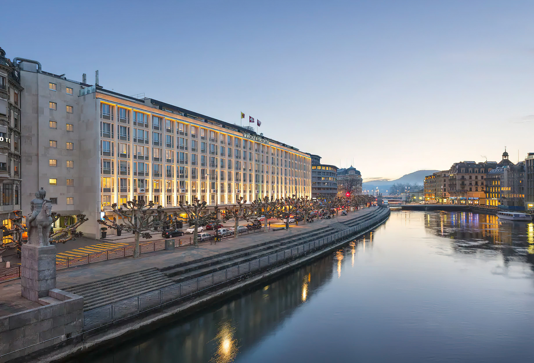 Mandarin Oriental, Geneva Hotel - Geneva, Switzerland - Exterior River View