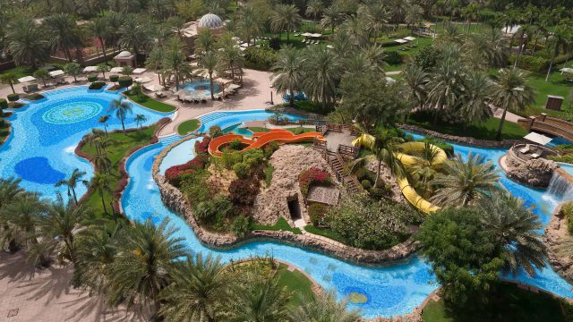 Emirates Palace Abu Dhabi Hotel - Abu Dhabi, UAE - Palace Pool Aerial View