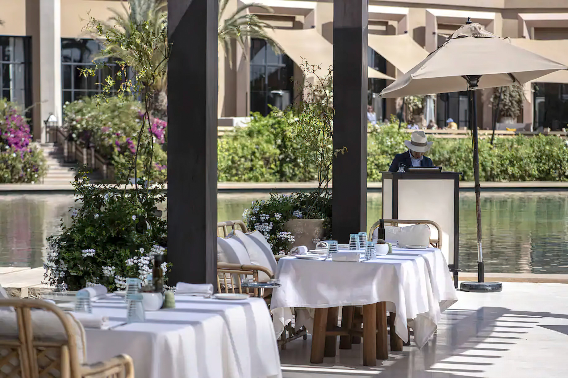 Mandarin Oriental, Marrakech Hotel – Marrakech, Morocco – Pool Garden Restaurant Dining