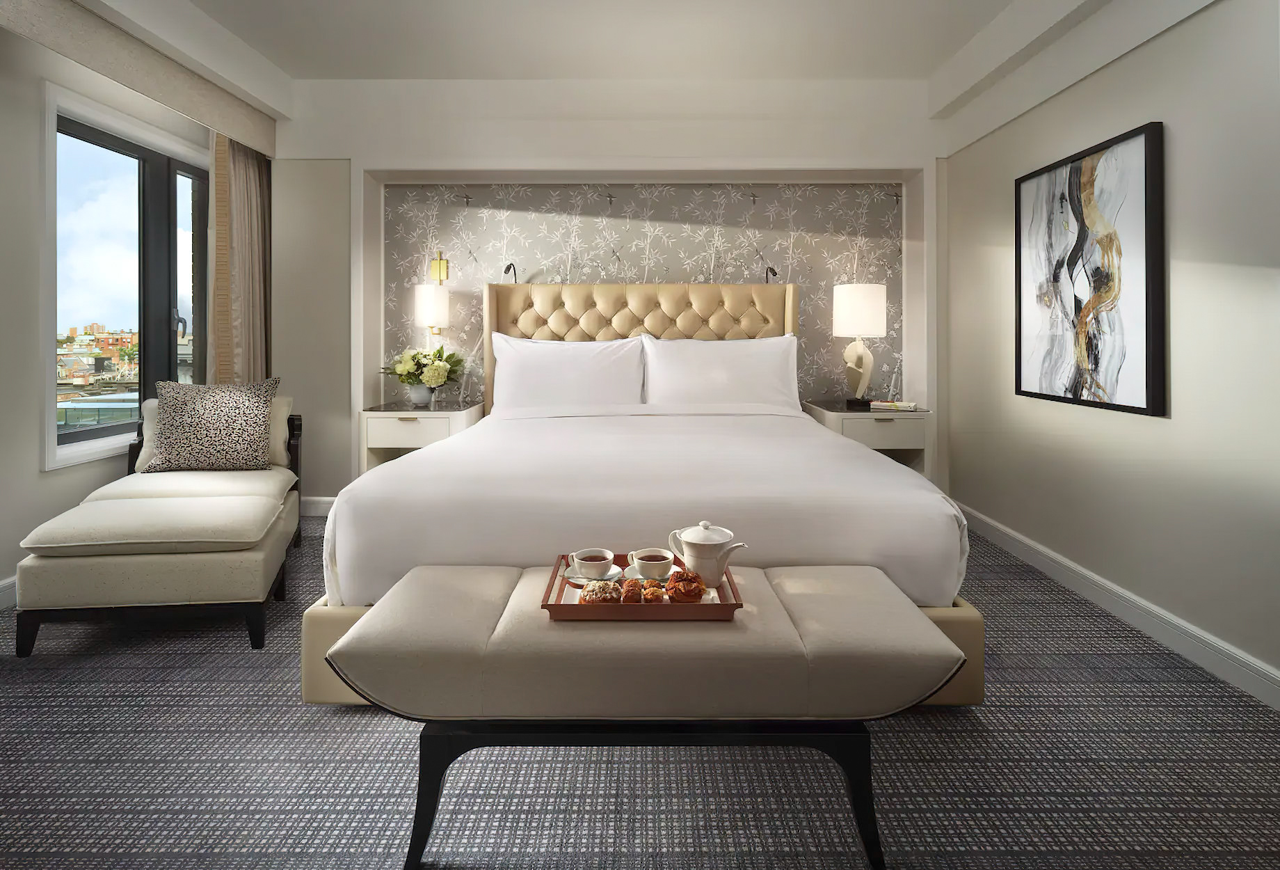 Mandarin Oriental, Boston Hotel – Boston, MA, USA – Back Bay Corner Suite Bedroom