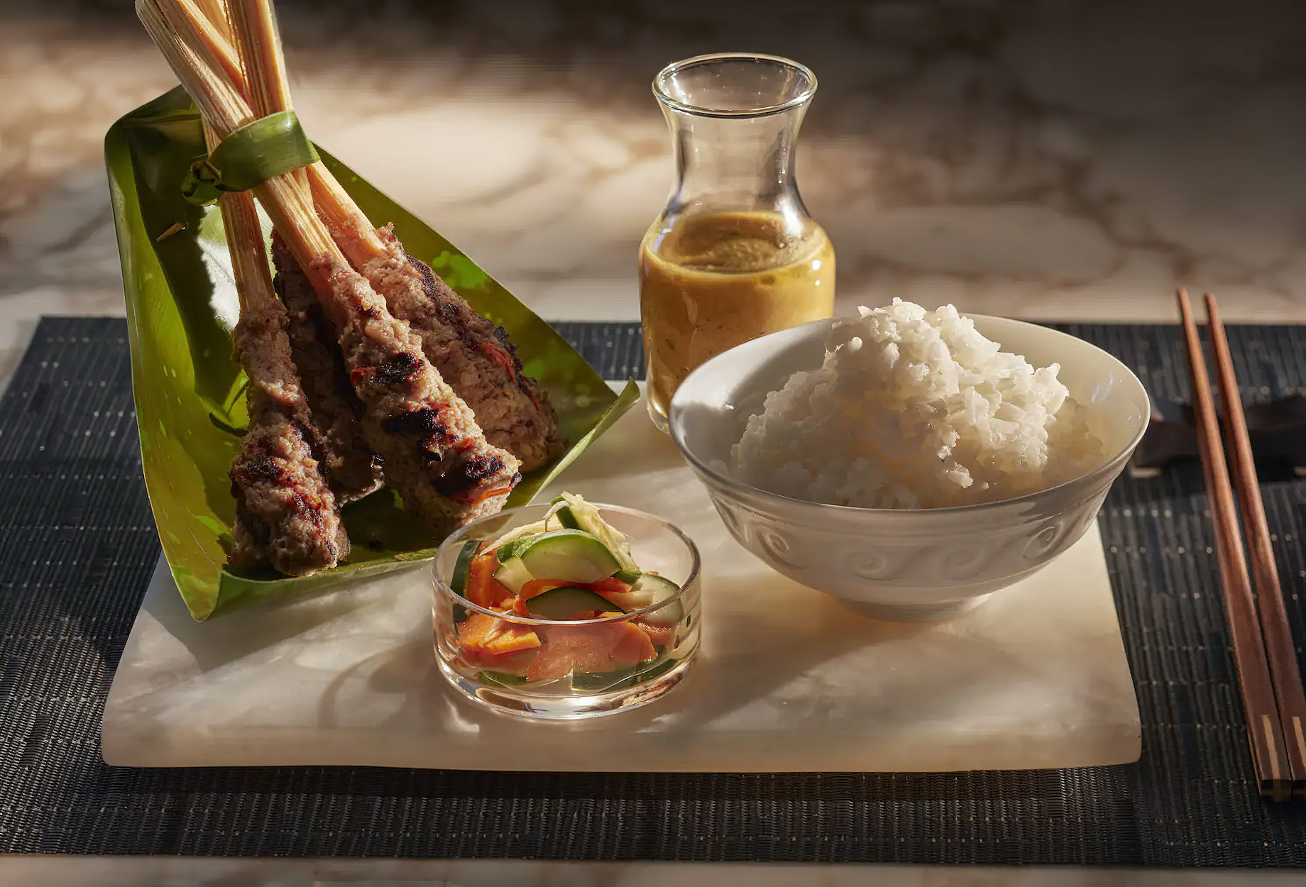 Mandarin Oriental, Canouan Island Resort – Saint Vincent and the Grenadines – Asianne Restaurant Satay Plate