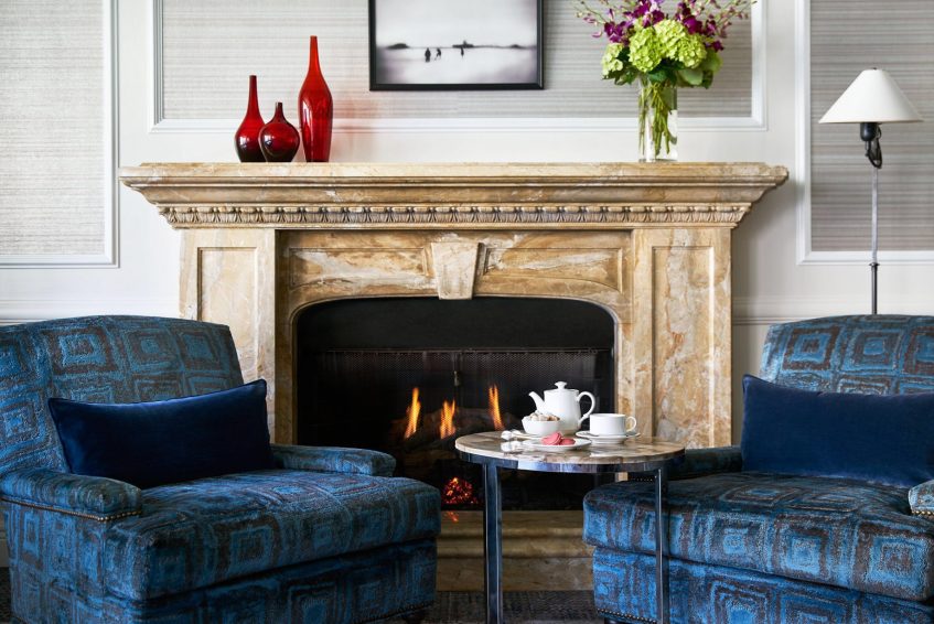 The Ritz-Carlton Washington, D.C. Hotel - Washington, D.C. USA - Club Lounge Fireplace