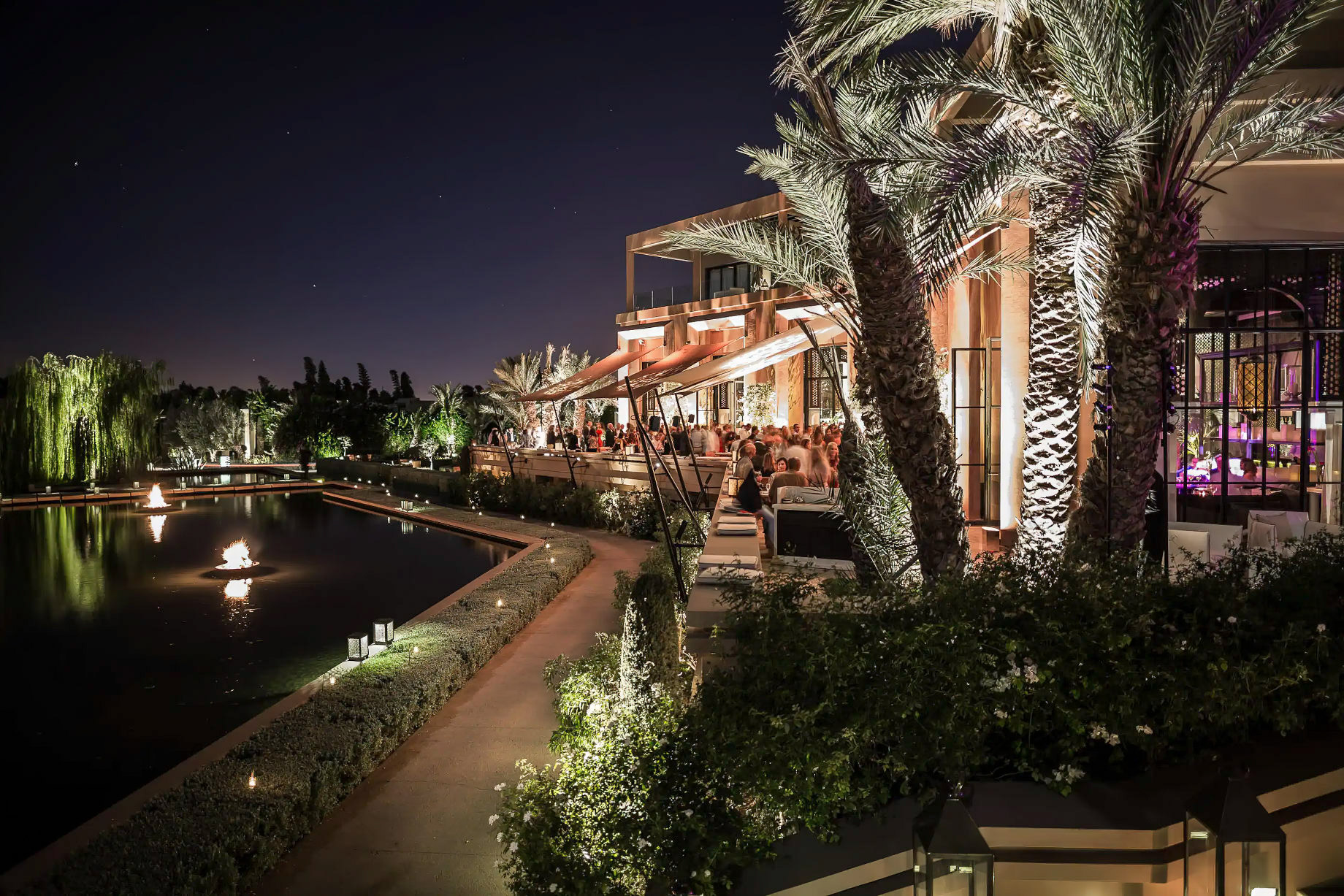 Mandarin Oriental, Marrakech Hotel - Marrakech, Morocco - Ling Ling by Hakkasan Terrace Night