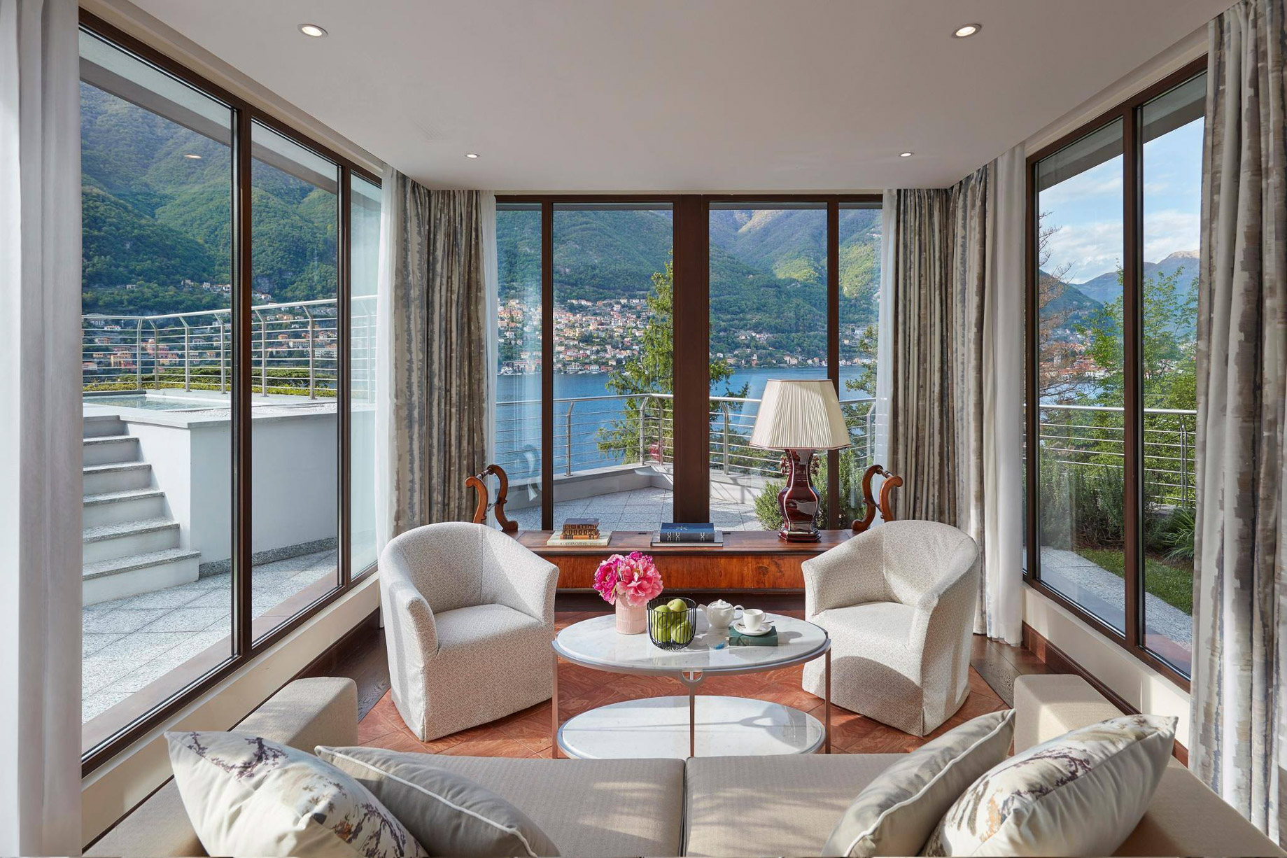 Mandarin Oriental, Lago di Como Hotel – Lake Como, Italy – Suite Living Room View