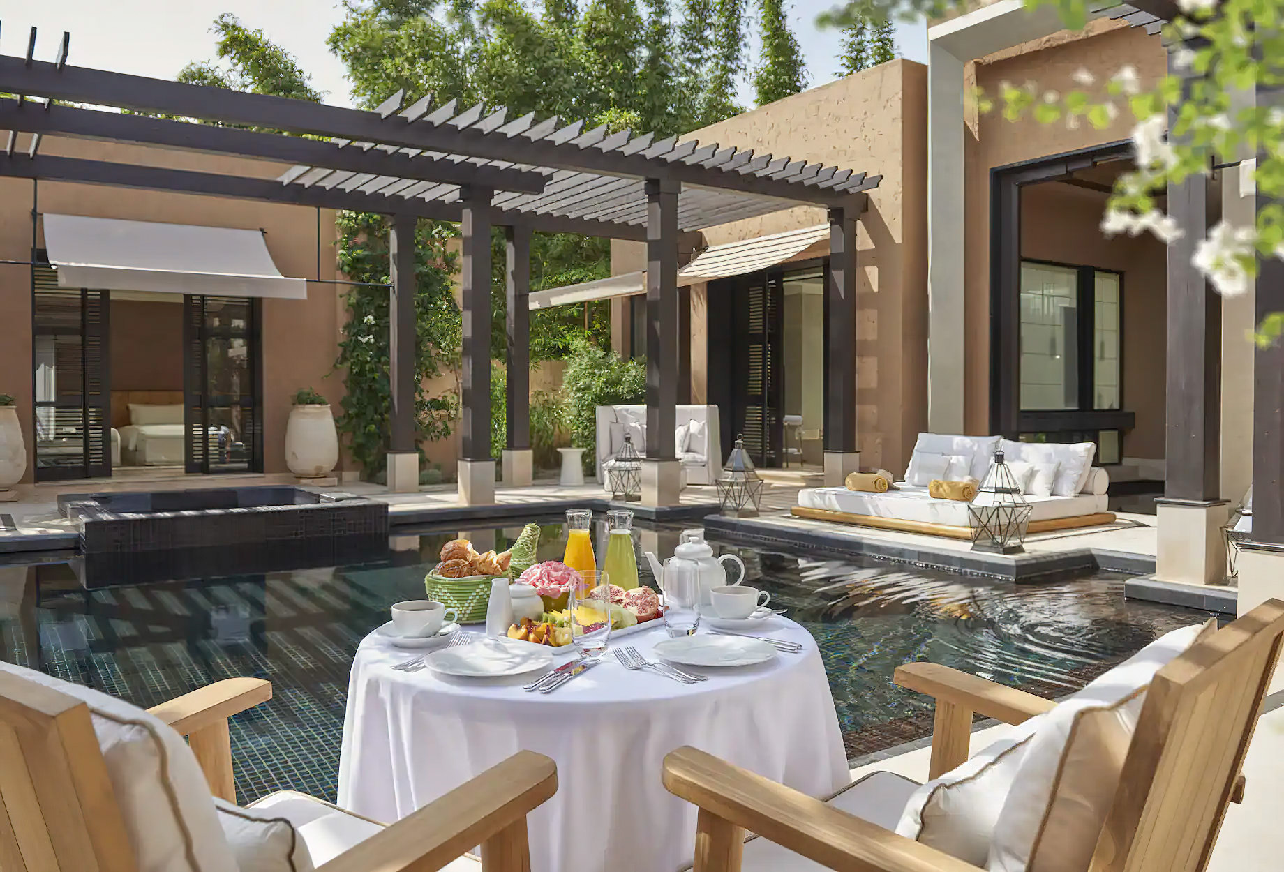 Mandarin Oriental, Marrakech Hotel – Marrakech, Morocco – Villa Pool Deck Dining