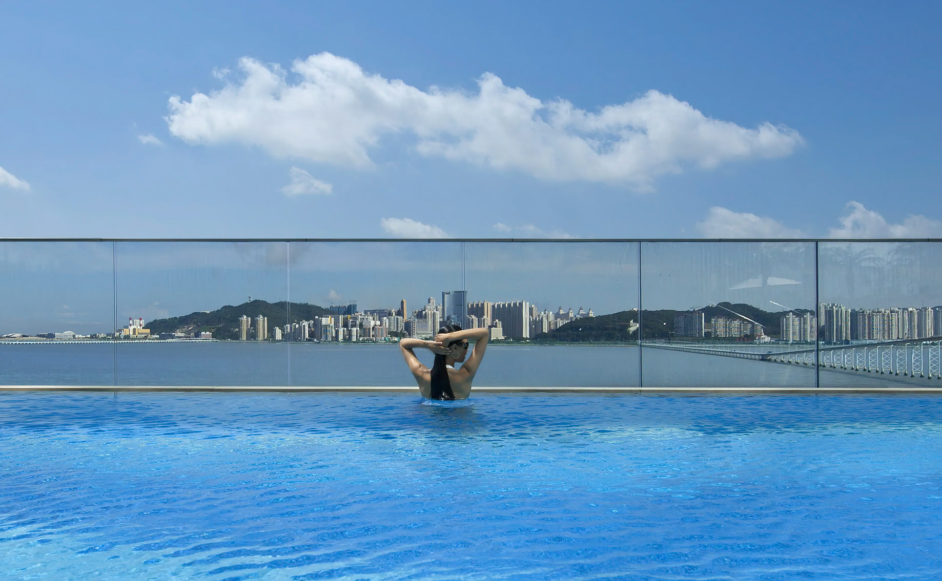 Mandarin Oriental, Macau Hotel – Macau, China – Outdoor Pool View