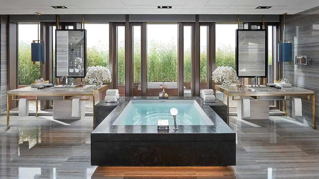 Mandarin Oriental Wangfujing, Beijing Hotel - Beijing, China - Presidential Suite Bathroom