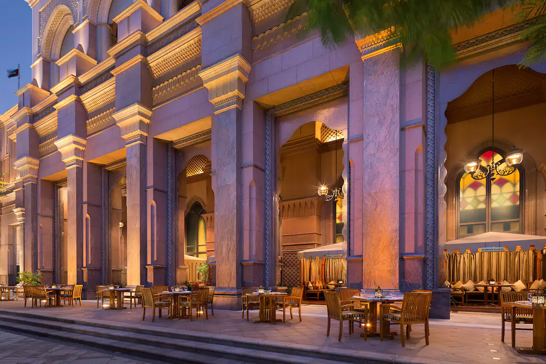 Emirates Palace Abu Dhabi Hotel – Abu Dhabi, UAE – Mezlai Restaurant Outdoor Dining
