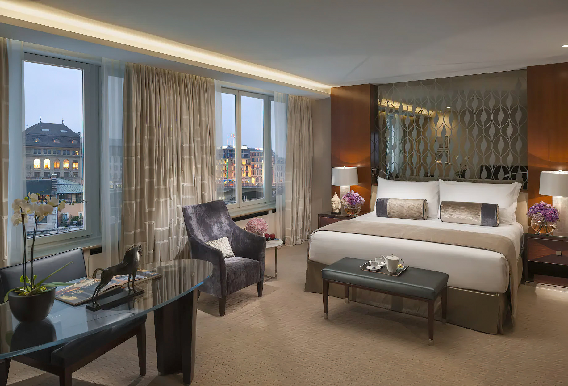 Mandarin Oriental, Geneva Hotel – Geneva, Switzerland – Two Bedroom River View Corner Suite Bedroom