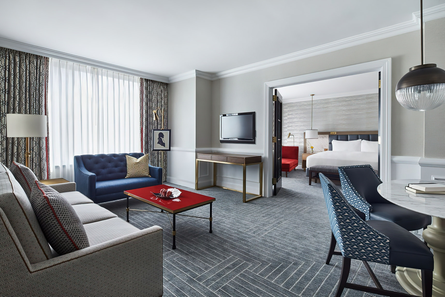 The Ritz-Carlton Washington, D.C. Hotel – Washington, D.C. USA – One Bedroom Suite Living Room