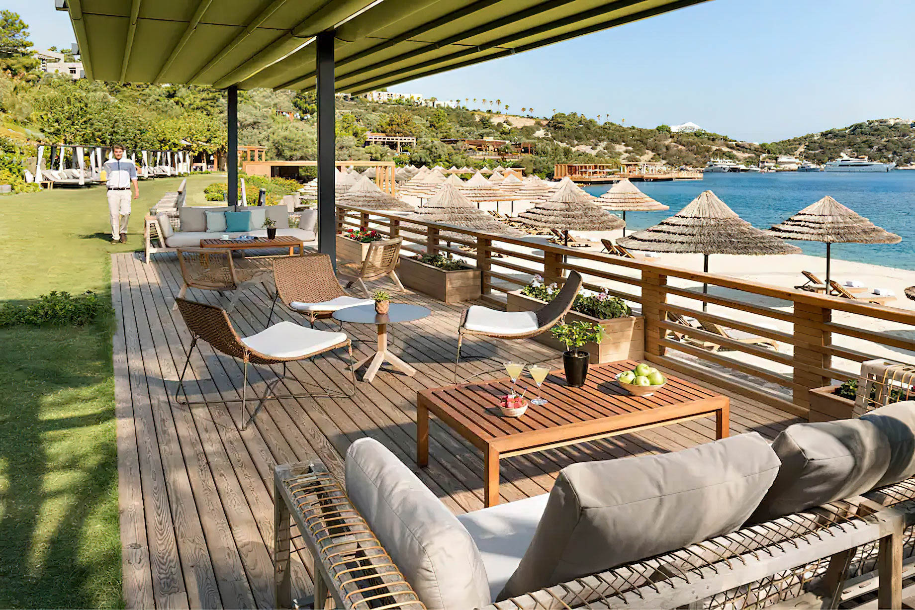 Mandarin Oriental, Bodrum Hotel – Bodrum, Turkey – Blue Beach Club and Bar Restaurant
