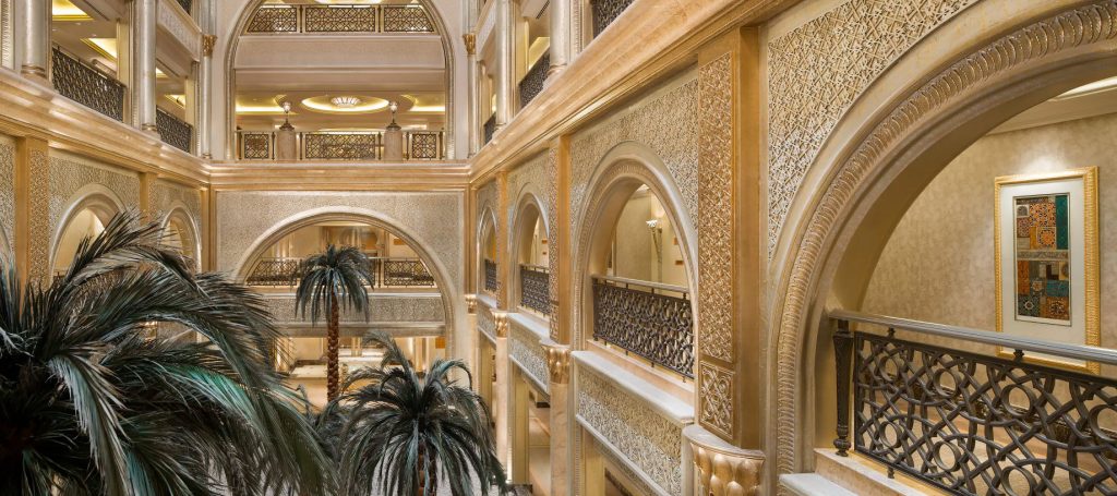 Emirates Palace Abu Dhabi Hotel - Abu Dhabi, UAE - Palm Tree Corridors