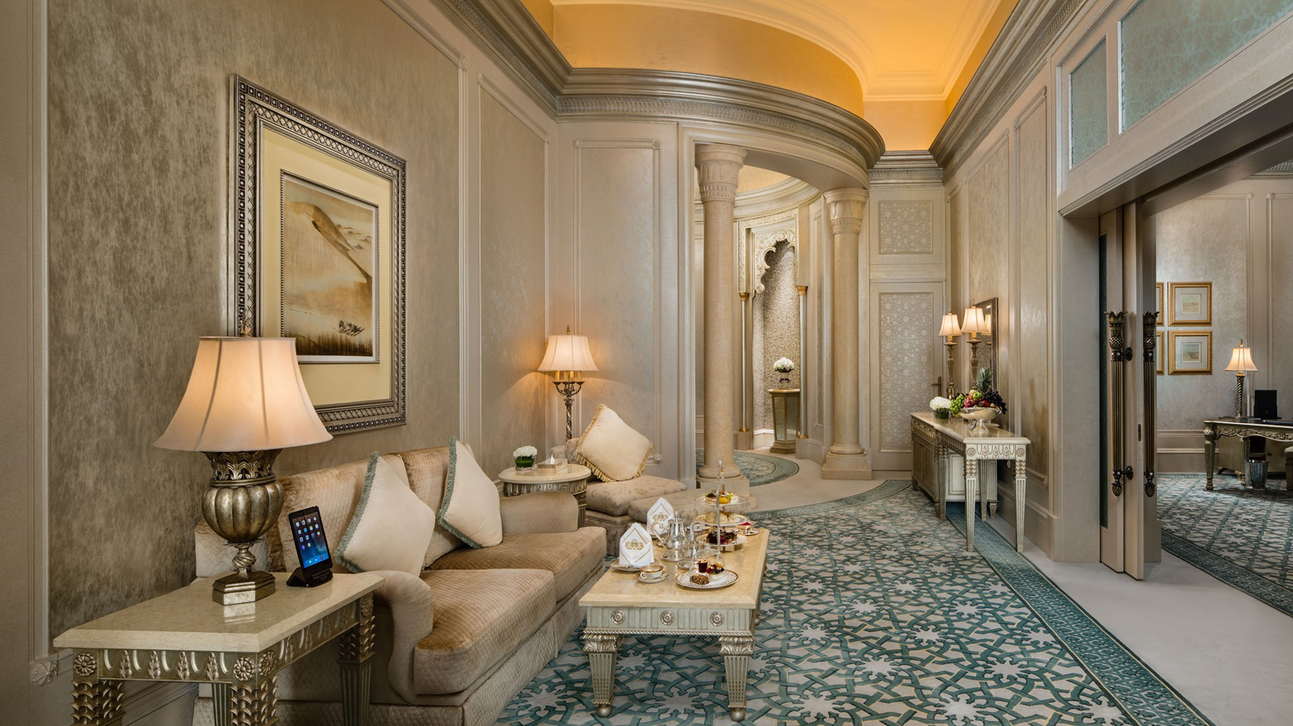 Emirates Palace Abu Dhabi Hotel – Abu Dhabi, UAE – Three Bedroom Palace Suite Lounge