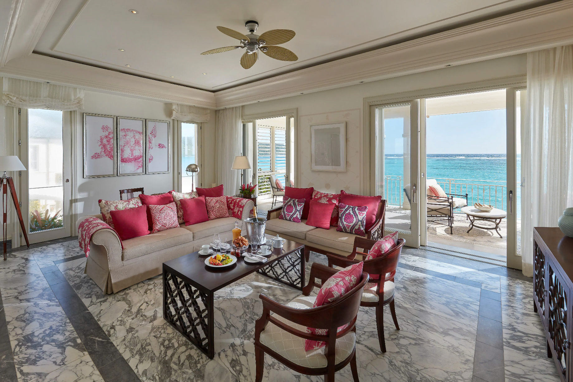 Mandarin Oriental, Canouan Island Resort – Saint Vincent and the Grenadines – One Bedroom Oceanview Penthouse Living Room