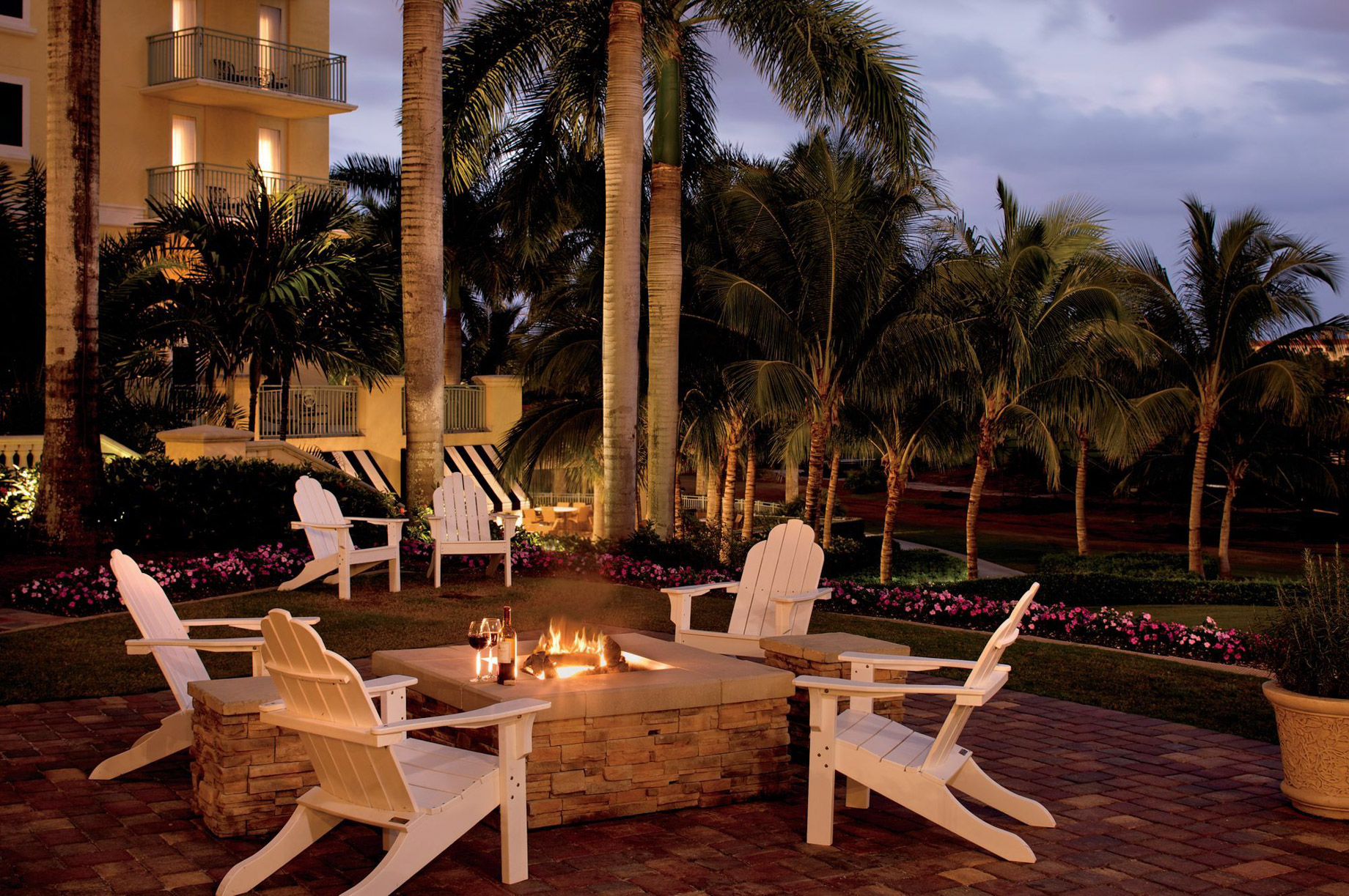 The Ritz-Carlton Golf Resort, Naples - Naples, FL, USA - Outdoor Firepit Sunset
