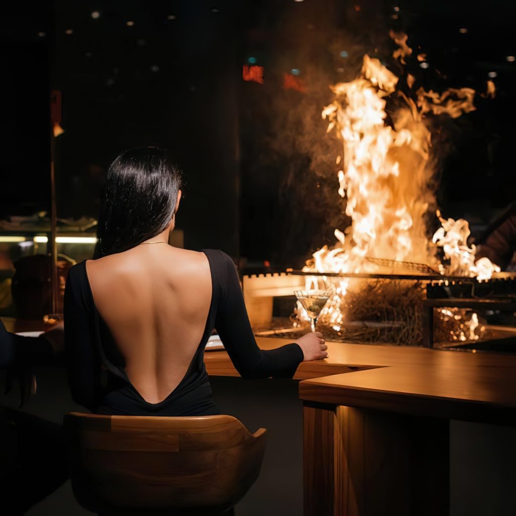 Mandarin Oriental Jumeira, Dubai Resort - Jumeirah, Dubai, UAE - Tasca Restaurant Kitchen Grill Flames
