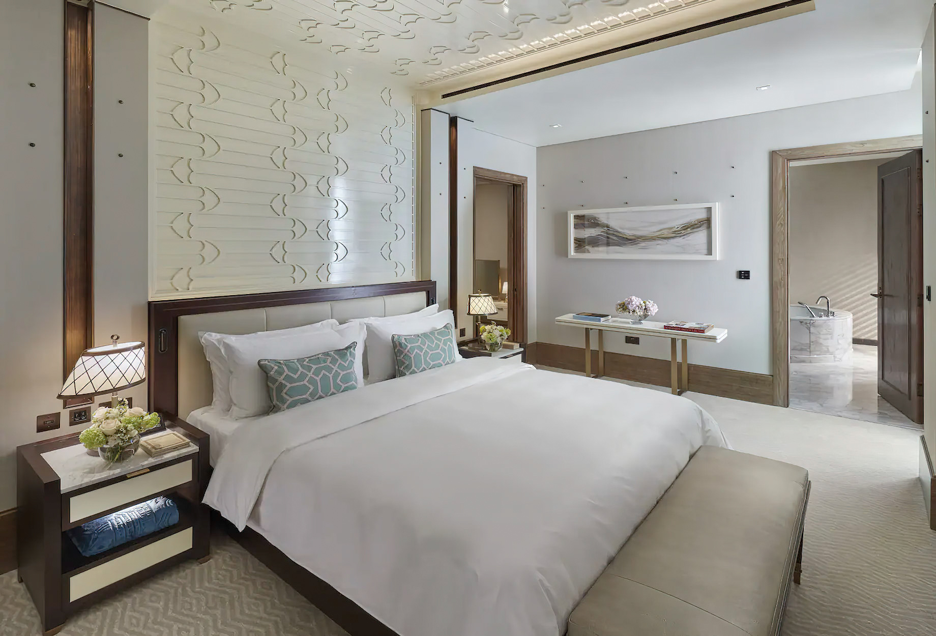 Mandarin Oriental, Doha Hotel – Doha, Qatar – Deluxe Suite Bedroom