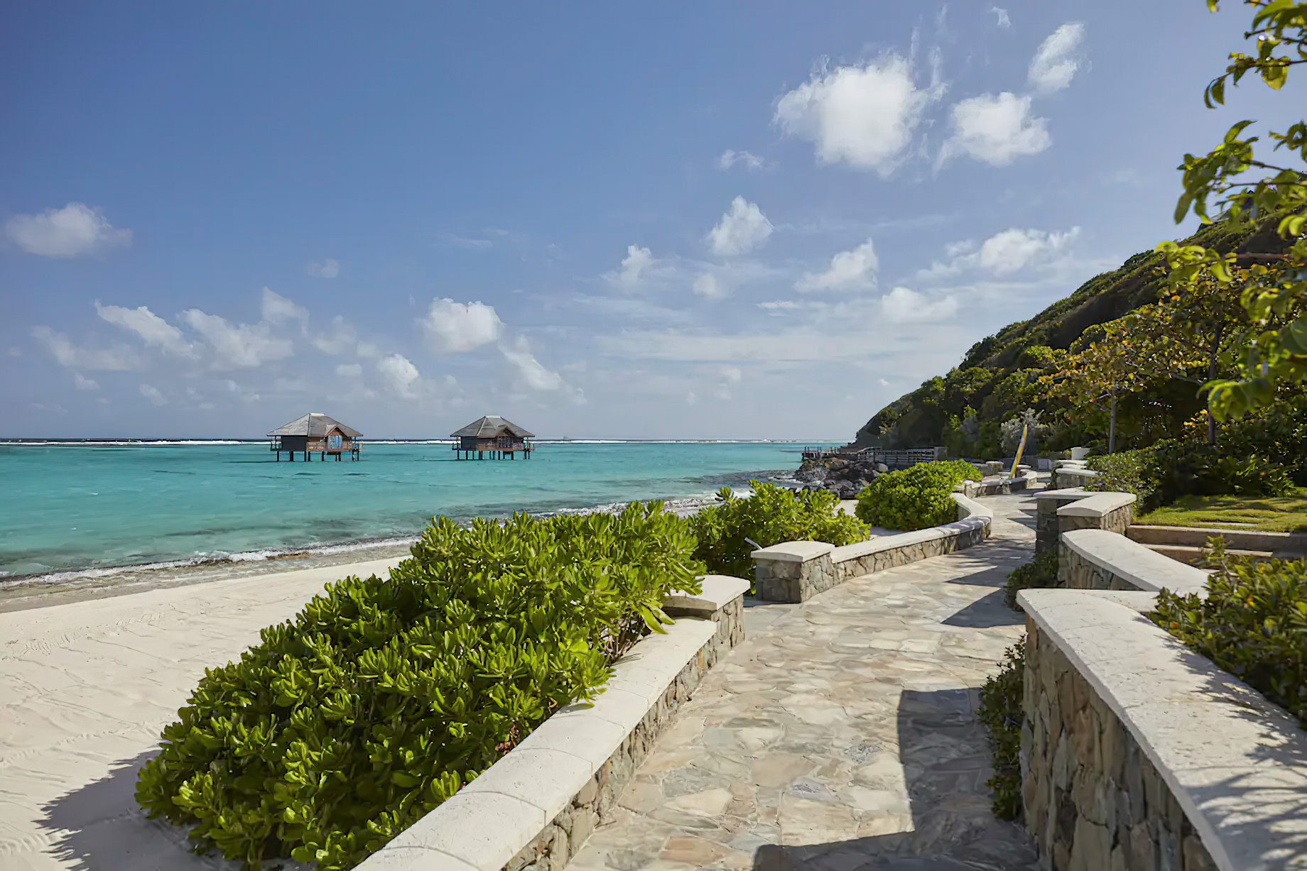 Mandarin Oriental, Canouan Island Resort – Saint Vincent and the Grenadines – Spa Exterior Overwater Bungalows View