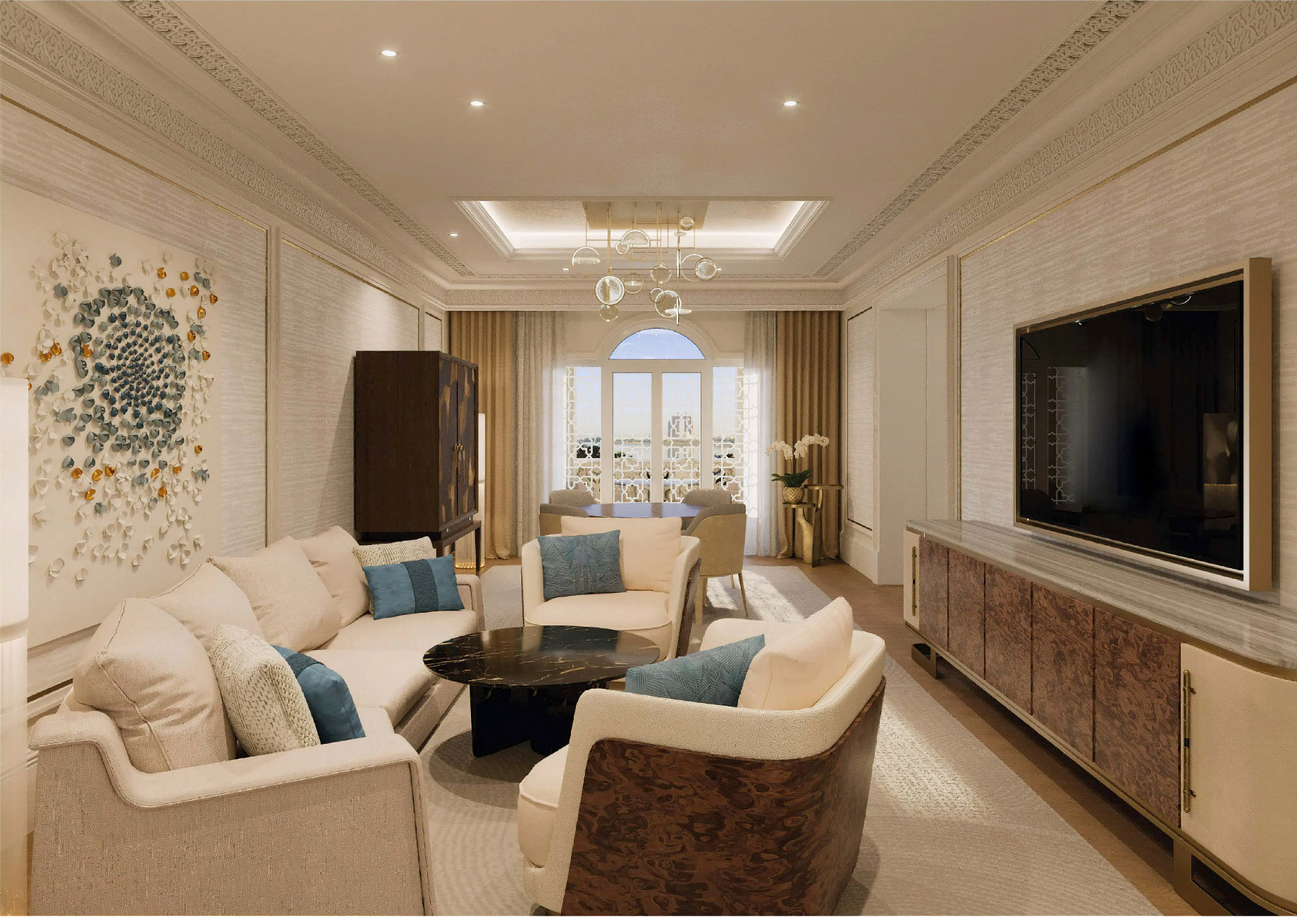 Emirates Palace Abu Dhabi Hotel – Abu Dhabi, UAE – Sea View suite Living Room