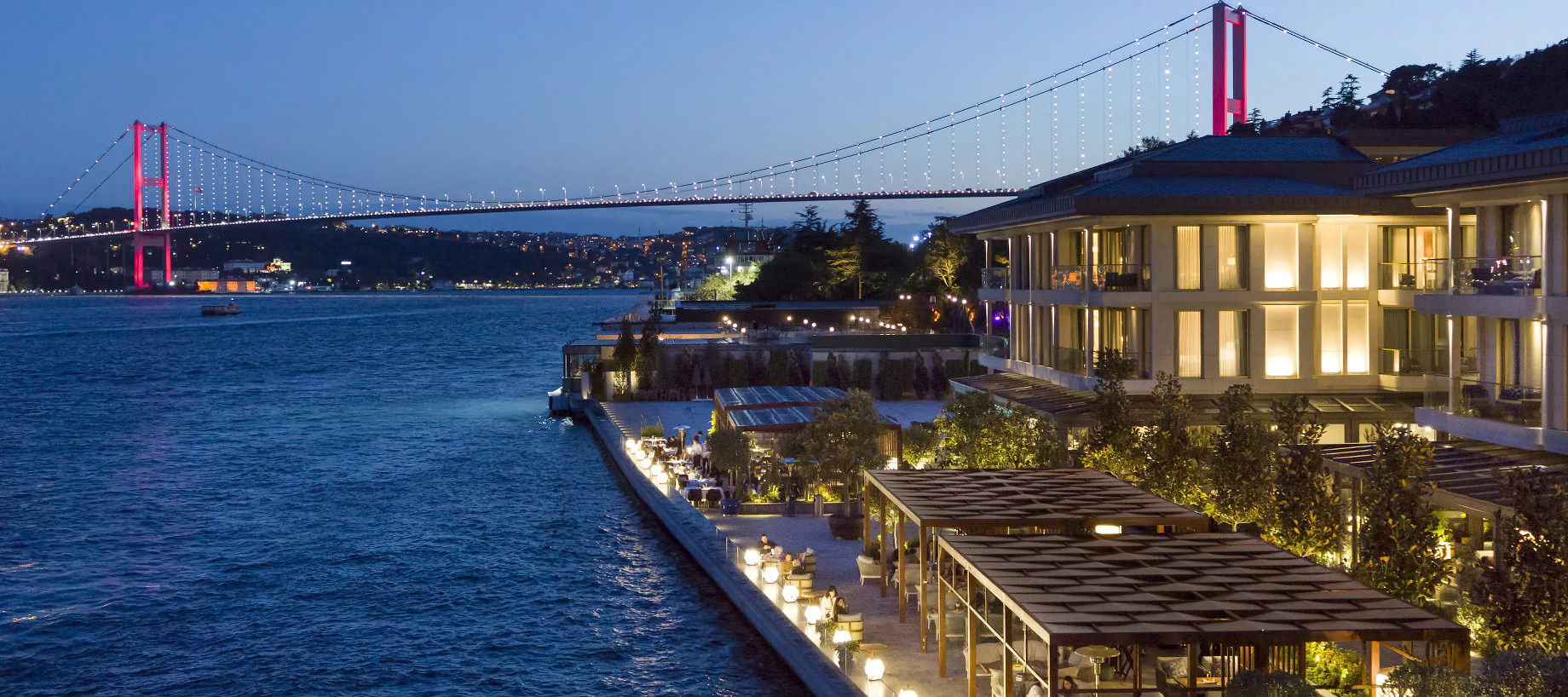 Mandarin Oriental Bosphorus, Istanbul Hotel – Istanbul, Turkey – Waterfront View Night
