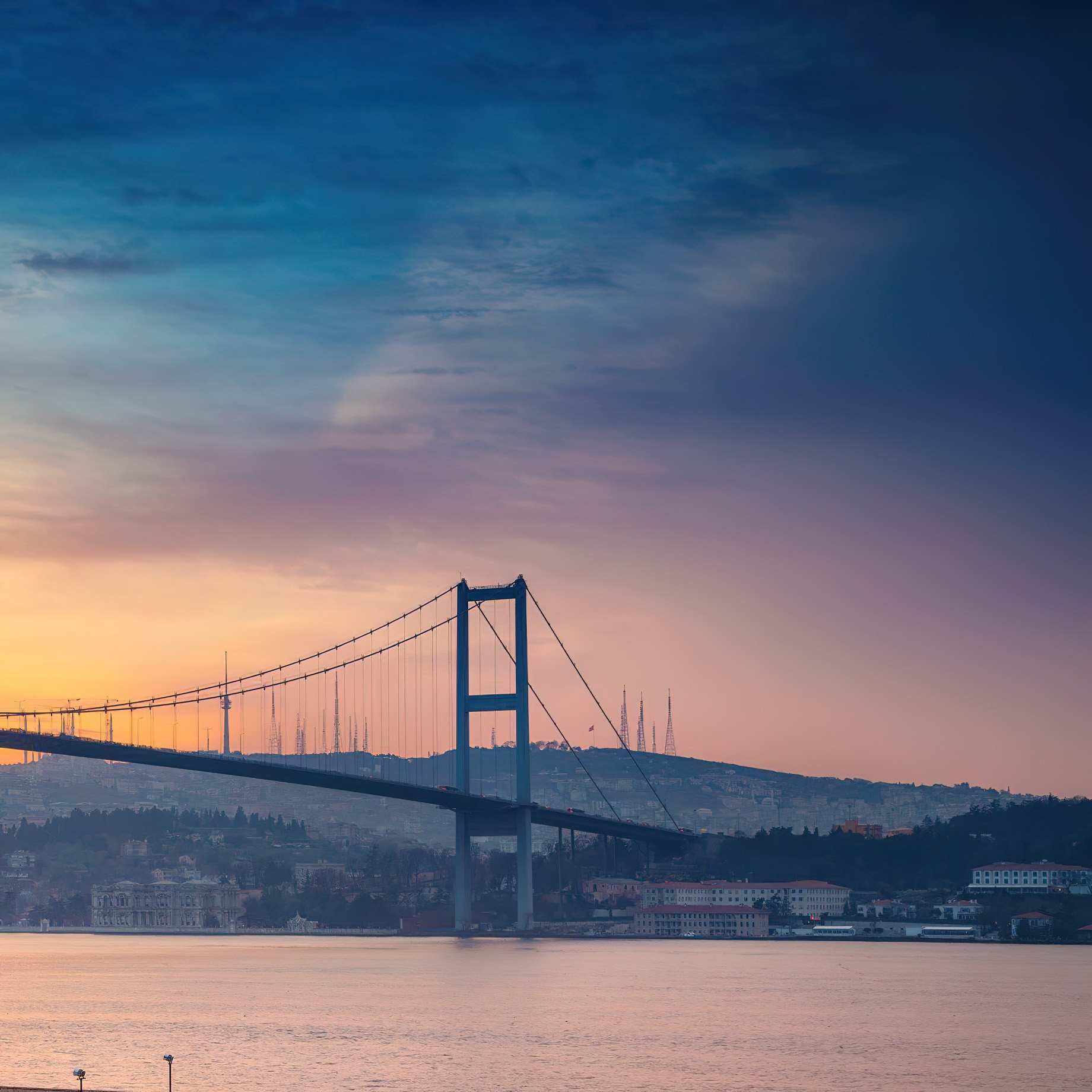 Mandarin Oriental Bosphorus, Istanbul Hotel - Istanbul, Turkey - Bosphorus Bridge View Sunset