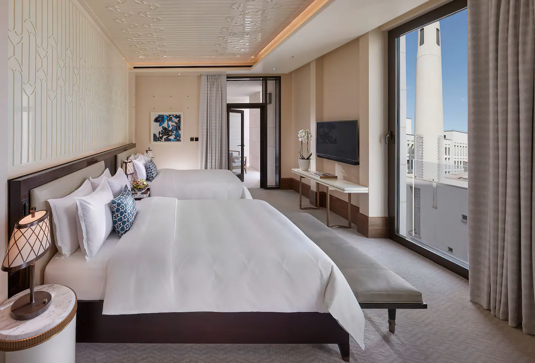 Mandarin Oriental, Doha Hotel – Doha, Qatar – Junior Suite Bedroom Double