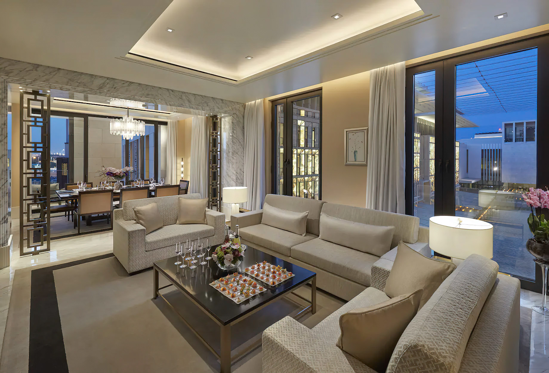 Mandarin Oriental, Doha Hotel – Doha, Qatar – Two Bedroom Baraha Suite Sitting Room