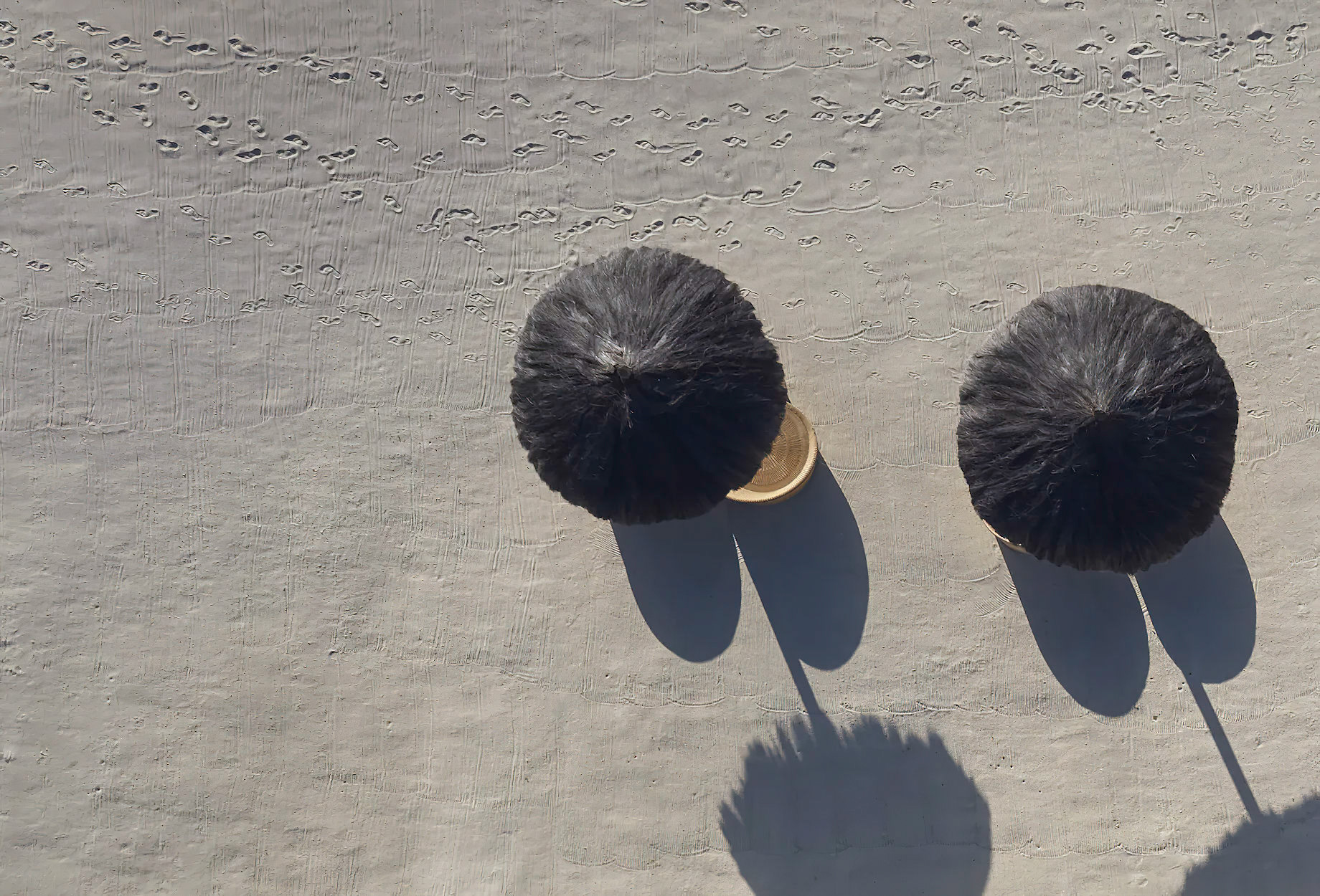 Mandarin Oriental, Canouan Island Resort – Saint Vincent and the Grenadines – Private Beach Umbrellas Aerial View