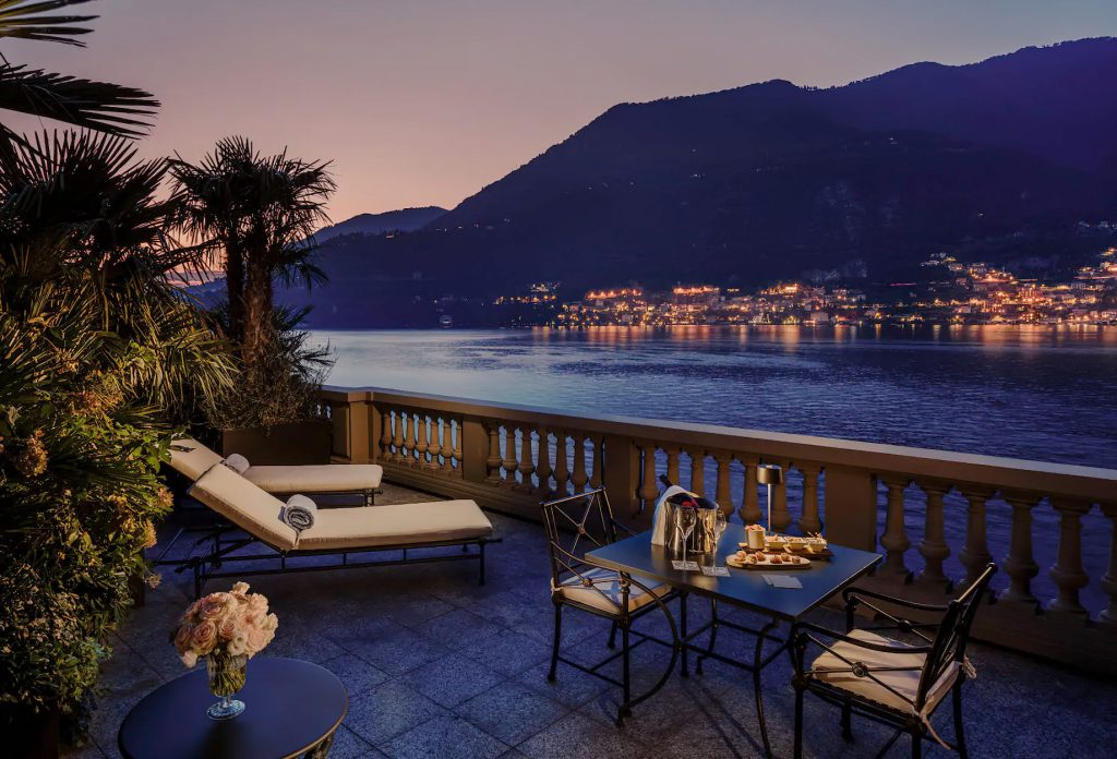 Mandarin Oriental, Lago di Como Hotel - Lake Como, Italy - Penthouse Suite Terrace Night