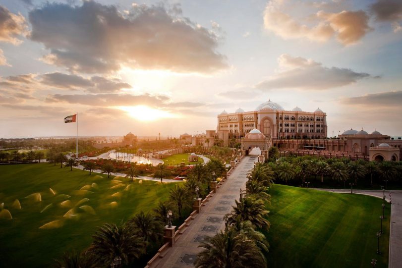 Emirates Palace Abu Dhabi Hotel - Abu Dhabi, UAE - Sunset