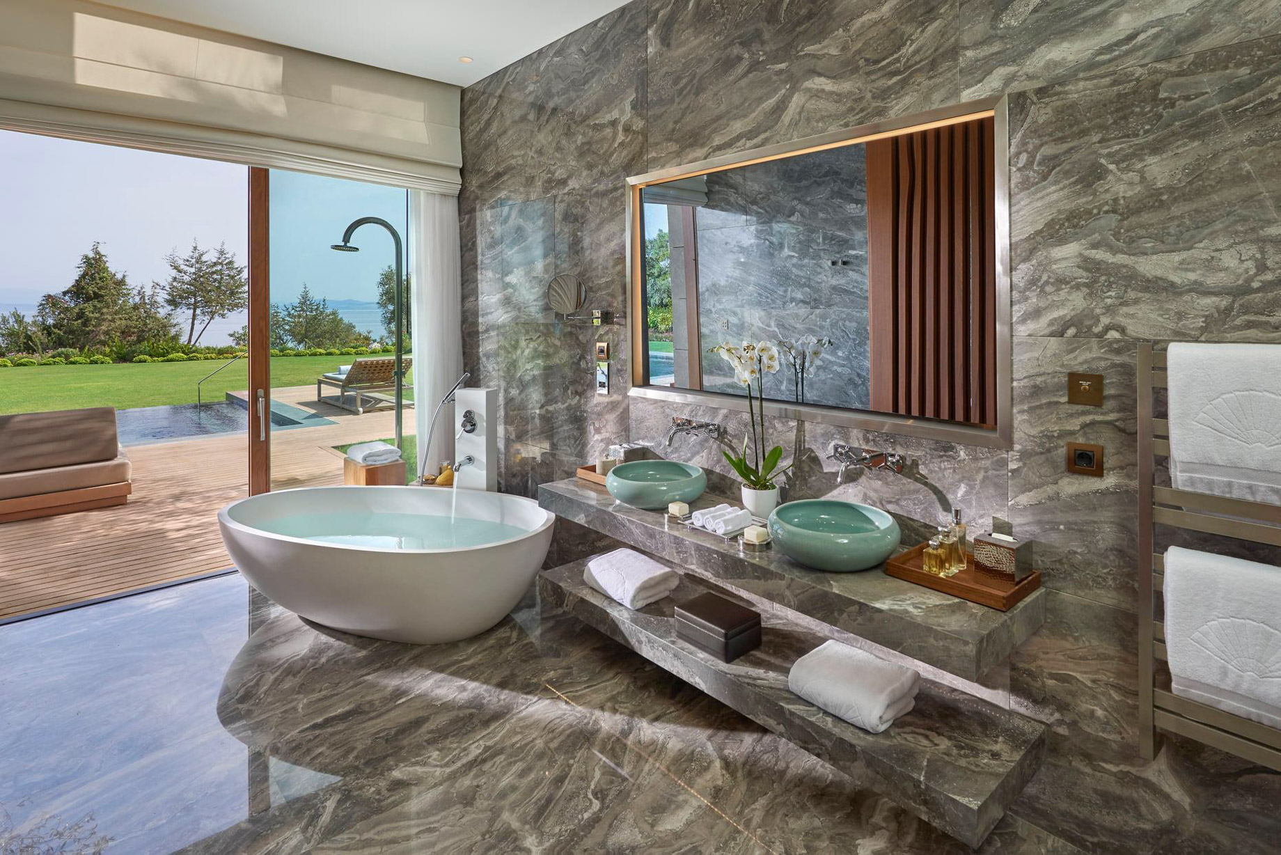 Mandarin Oriental, Bodrum Hotel – Bodrum, Turkey – Blue Beach Villa Four Bedroom Bathroom